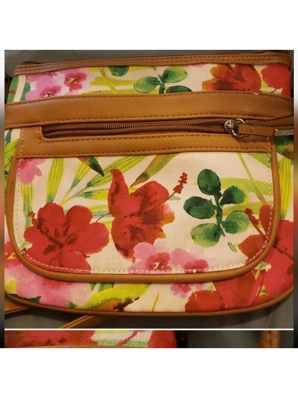 Rosetti Small Floral Handbag Purse Red